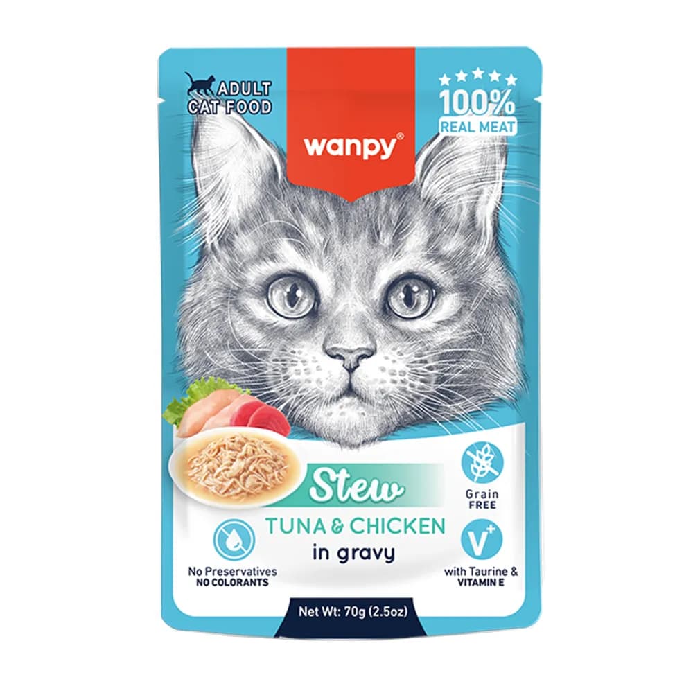 پوچ گربه با طعم ماهی تن و مرغ خورشتی ونپی – Stew Tuna & Chicken