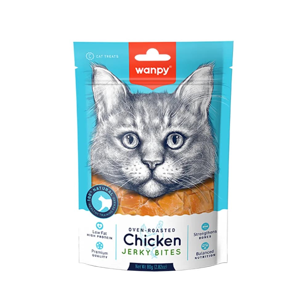 تشویقی گربه جرکی بایتس با طعم مرغ ونپی – Chicken Jerky Bites