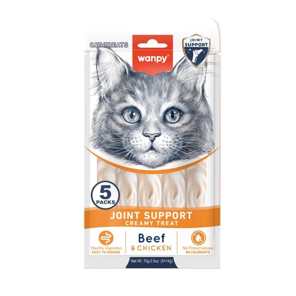 بستنی گربه تقویت مفاصل با طعم بیف و مرغ ونپی – Creamy Joint Beef