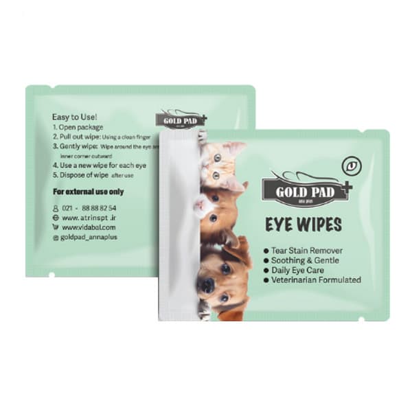 پد ساشه ای نظافت چشم حیوانات خانگی گلد پد – Gold Pad Eye Wipes
