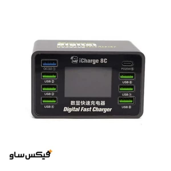 مولتی شارژر 8 پورت مکانیک مدل Mechanic iCharge 8C 50W — تصویر ۳