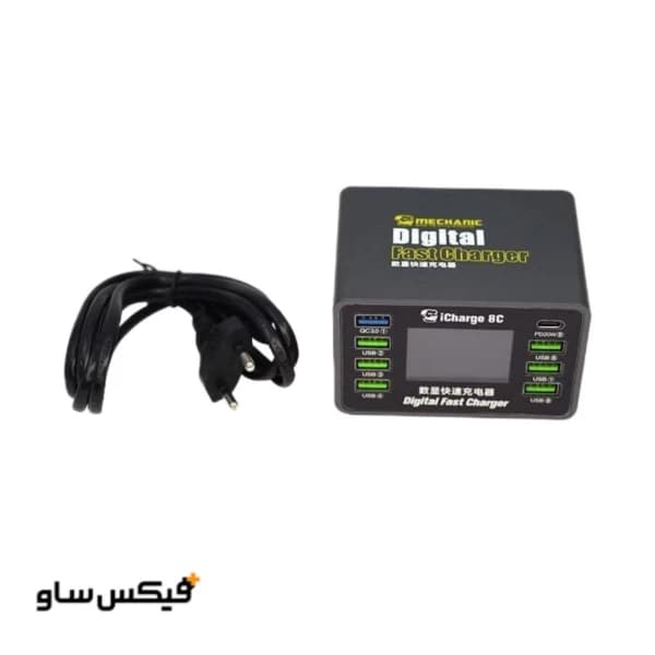 مولتی شارژر 8 پورت مکانیک مدل Mechanic iCharge 8C 50W — تصویر ۱۰