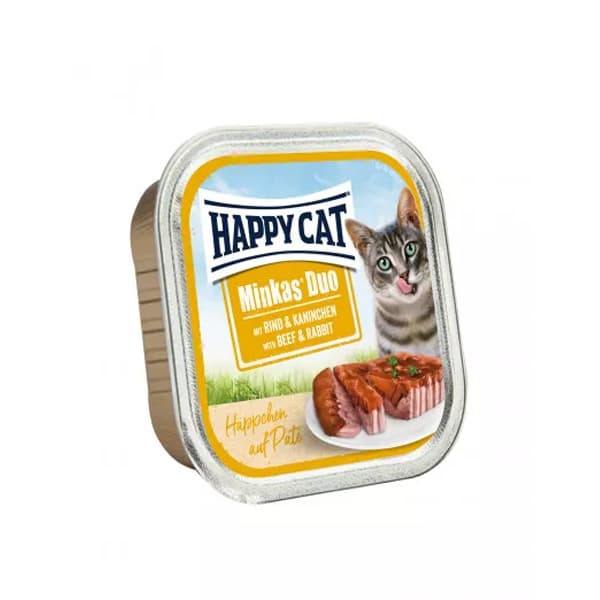 ووم گربه طعم گوساله و خرگوش هپی کت – Happy Cat Beef &amp; Rabbit