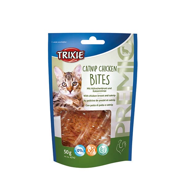 تشویقی گربه با طعم مرغ و کت نیپ تریکسی – Trixie Catnip Bites