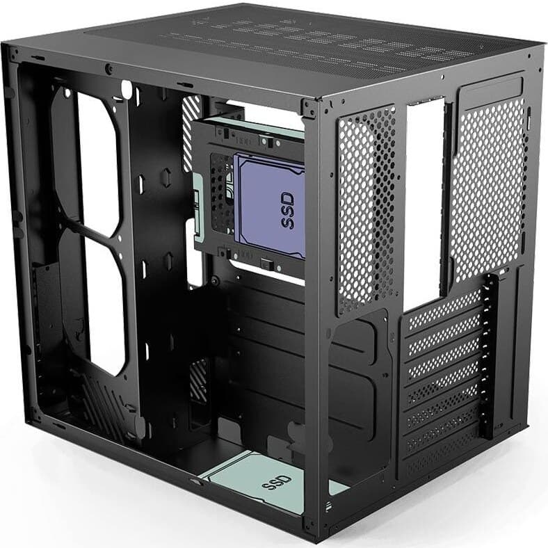 کیس کامپیوتر اوست مدل AQ15-TG RGB Mid Tower مشکی — تصویر ۴