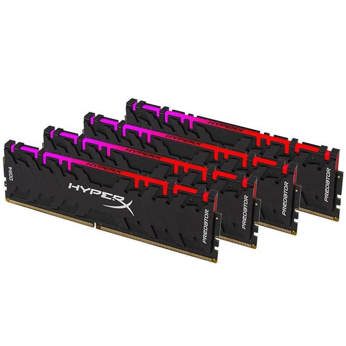رم کامپیوتر 4کاناله کینگستون مدل HyperX Predator RGB با حافظه 64 گیگابایت و فرکانس 3200 مگاهرتز — تصویر ۲