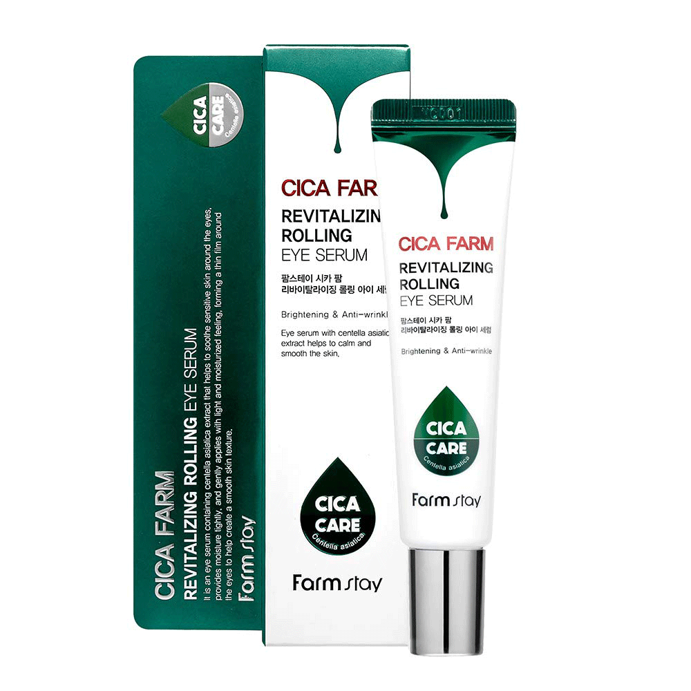 سرم دور چشم رولی سیکا فارم استی آبرسان، روشن کننده و تسکین دهنده Farm Stay Cica Farm Revitalizing Rolling Eye Serum — تصویر ۲