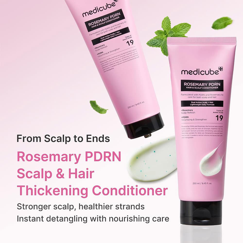 نرم کننده مو و پوست سر رزماری و PDRN مدی کیوب تقویت و ترمیم مو medicube Rosemary PDRN Hair & Scalp Conditioner — تصویر ۱۱