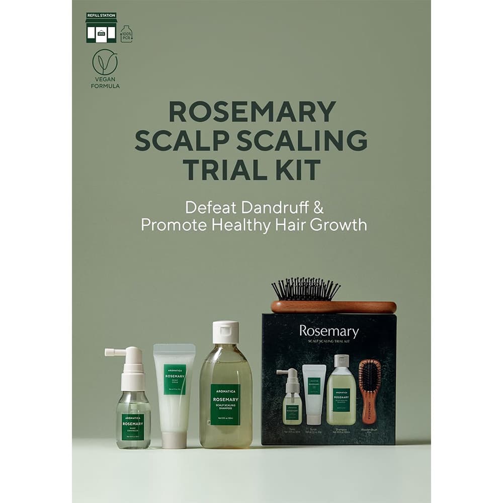 ست مسافرتی مراقبت از موی رزماری آروماتیکا ضد ریزش و تقویت ریشه و ساقه مو AROMATICA Rosemary Scalp Scaling Trial Kit Travel Size — تصویر ۳