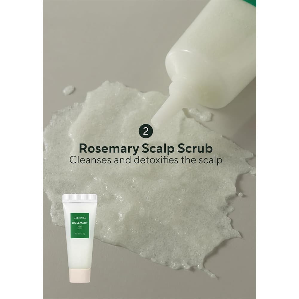 ست مسافرتی مراقبت از موی رزماری آروماتیکا ضد ریزش و تقویت ریشه و ساقه مو AROMATICA Rosemary Scalp Scaling Trial Kit Travel Size — تصویر ۵