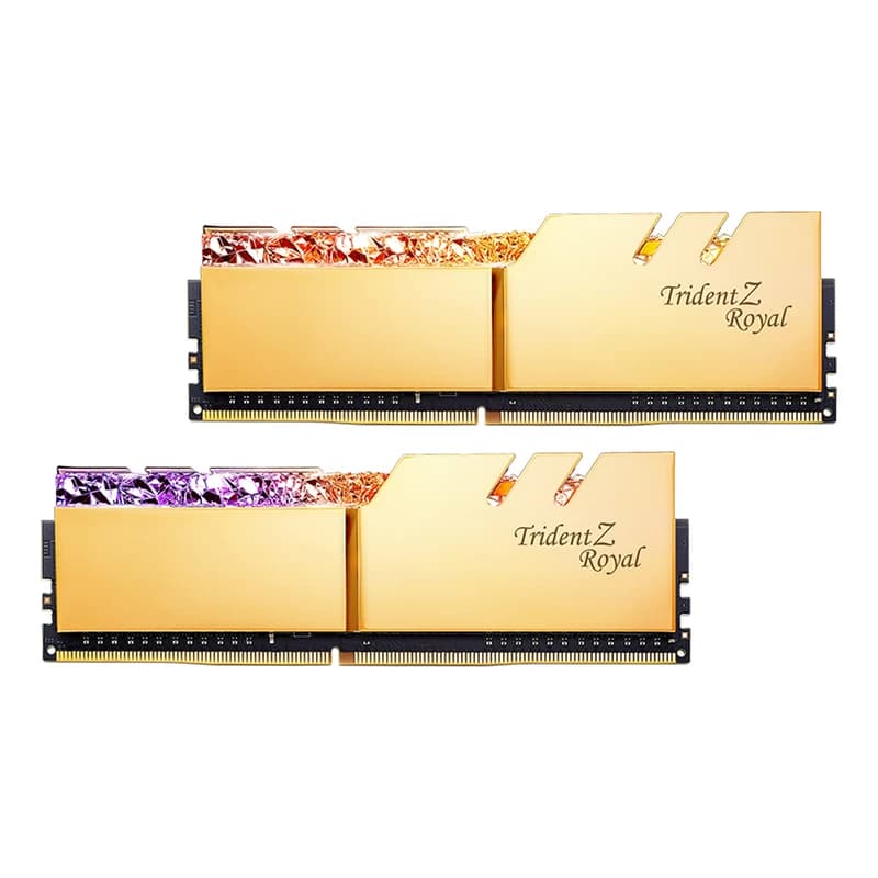 رم دسکتاپ DDR4 دو کاناله 3600 مگاهرتز CL18 جی اسکیل مدل Trident Z Royal Gold ظرفیت 16 گیگابایت درحد — تصویر ۲