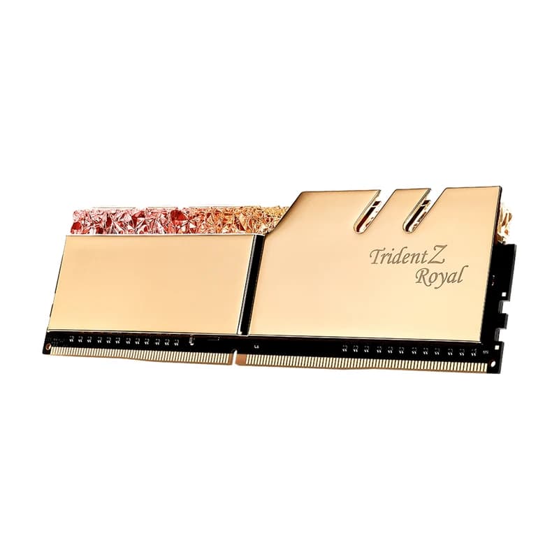 رم دسکتاپ DDR4 دو کاناله 3600 مگاهرتز CL18 جی اسکیل مدل Trident Z Royal Gold ظرفیت 16 گیگابایت درحد — تصویر ۳