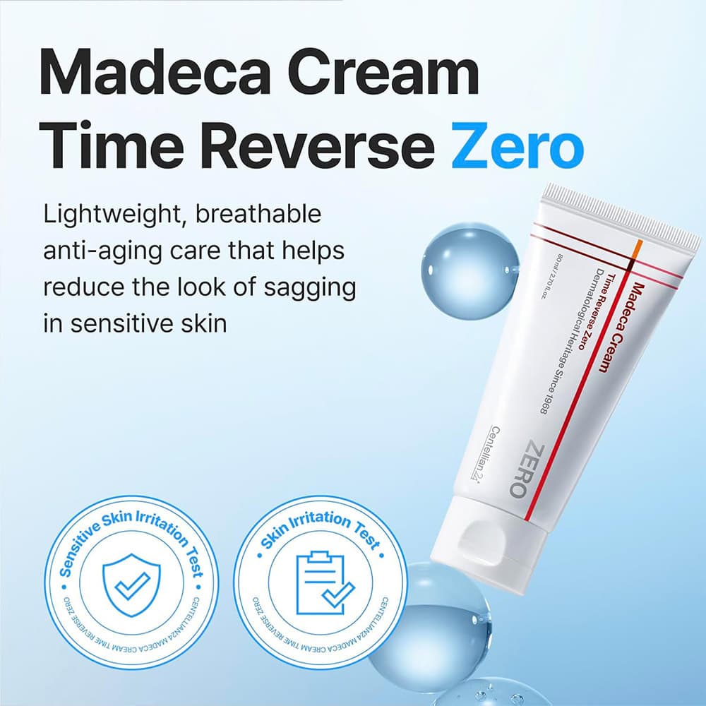 مادکا کرم زیرو سنتلین 24 ترمیم کننده، ضد چروک و تسکین دهنده قوی پوست Centellian24 Madeca Cream Time Reverse Zero — تصویر ۵