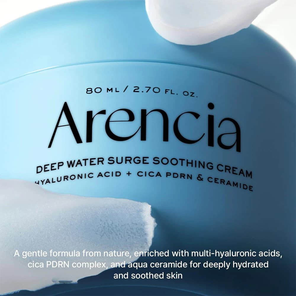 سوتینگ کرم آبرسان و تسکین دهنده آرنسیا Arencia Deep Water Surge Soothing Cream — تصویر ۹