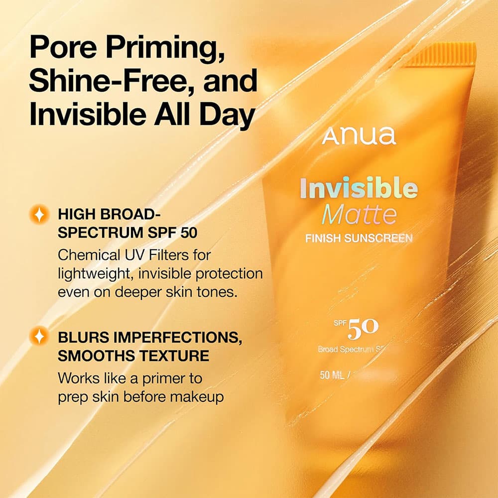 کرم ضد آفتاب مات کننده آنوا Anua Invisible Matte Finish Sunscreen — تصویر ۴