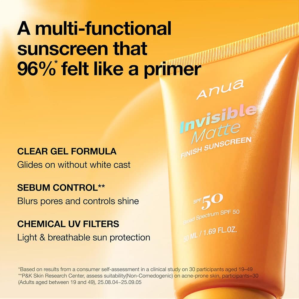 کرم ضد آفتاب مات کننده آنوا Anua Invisible Matte Finish Sunscreen — تصویر ۶