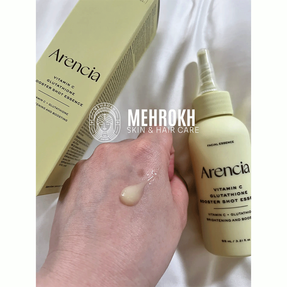 اسنس ویتامین سی و گلوتاتیون آرنسیا ضد لک، روشن کننده و تقویت سد دفاعی پوست Arencia Vitamin C Glutathione Booster Shot Essence — تصویر ۱۲