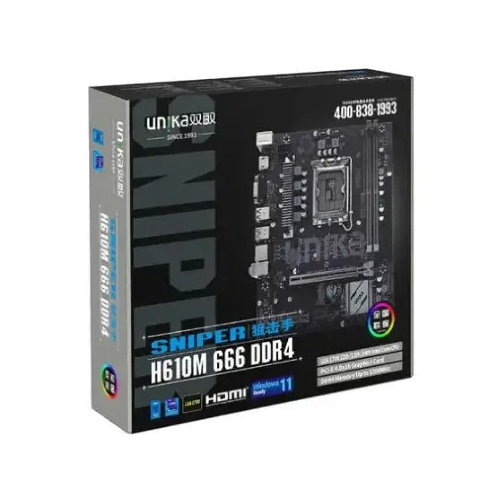مادربرد یونیکا مدل H610M 666 ddr4 — تصویر ۲