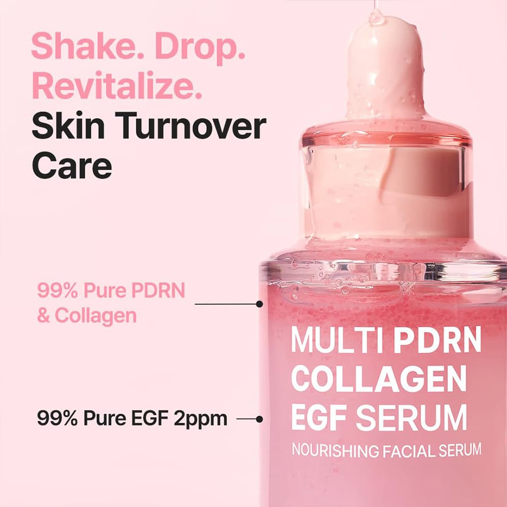سرم مولتی PDRN کلاژن و EGF پیوریتو ضد چروک و جوانساز، ترمیم و تقویت پوست Purito SEOUL Multi PDRN Collagen EGF Serum — تصویر ۴