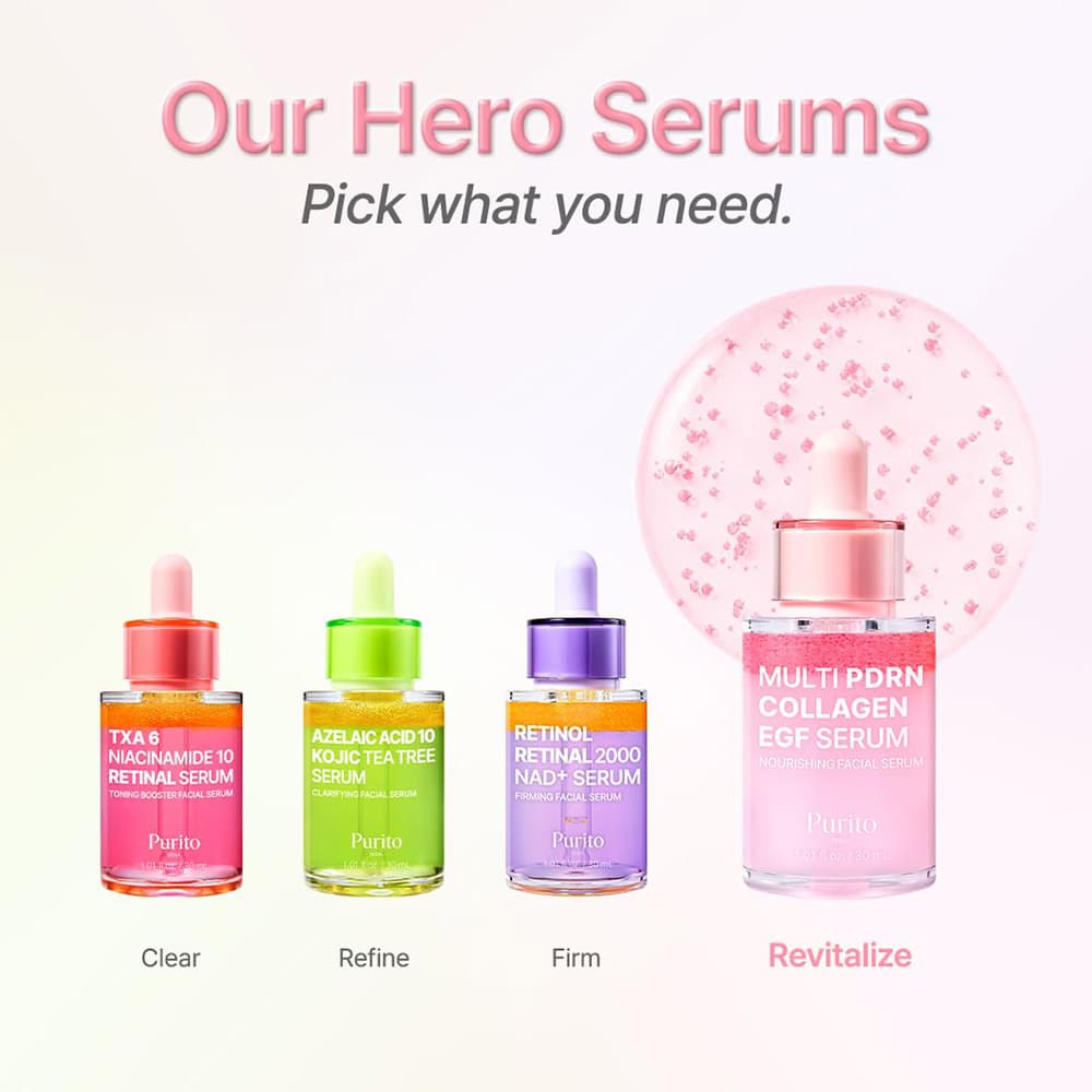 سرم مولتی PDRN کلاژن و EGF پیوریتو ضد چروک و جوانساز، ترمیم و تقویت پوست Purito SEOUL Multi PDRN Collagen EGF Serum — تصویر ۸