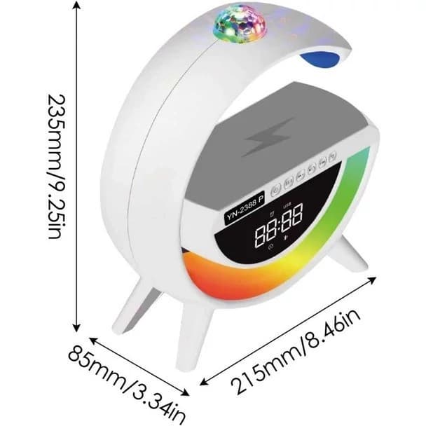 اسپیکر بلوتوثی و شارژر وایرلس مدل BT-3401 — تصویر ۷