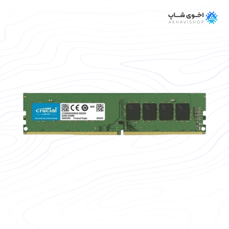 رم کامپیوتر کروشیال تک کاناله مدل CT4 فرکانس 2666 مگاهرتز DDR4 تایمینگ CL19 حافظه 4 گیگابایت | Crucial CT4 Single Channel CL19 2666MHz DDR4 4GB Computer RAM