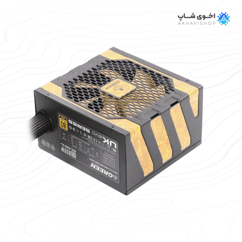 منبع تغذیه کامپیوتر گرین مدل GP800A-UK با راندمان بالا و کیفیت ساخت ممتاز