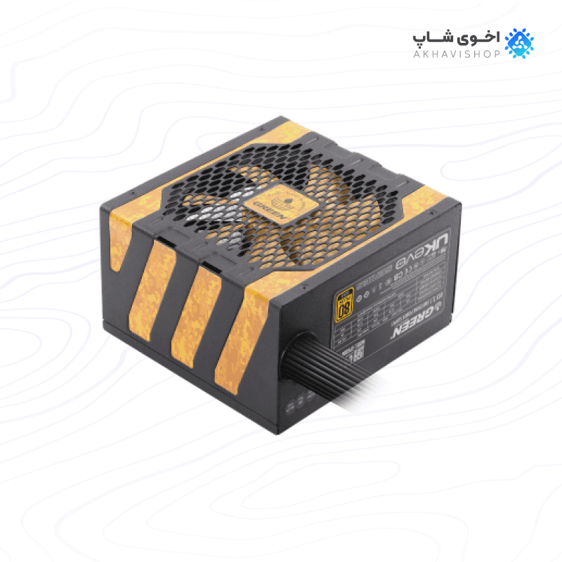 منبع تغذیه کامپیوتر گرین مدل GP600A-UK با مدار حفاظتی کامل و خروجی پایدار — تصویر ۴