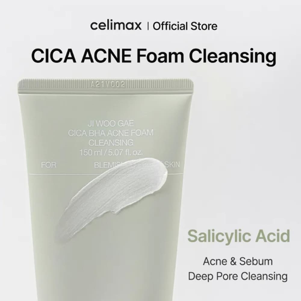 فوم ضد جوش و آکنه سالیسیلیک اسید و سیکا سلیمکس Celimax Ji.Woo.Gae Cica BHA Acne Foam Cleansing — تصویر ۷