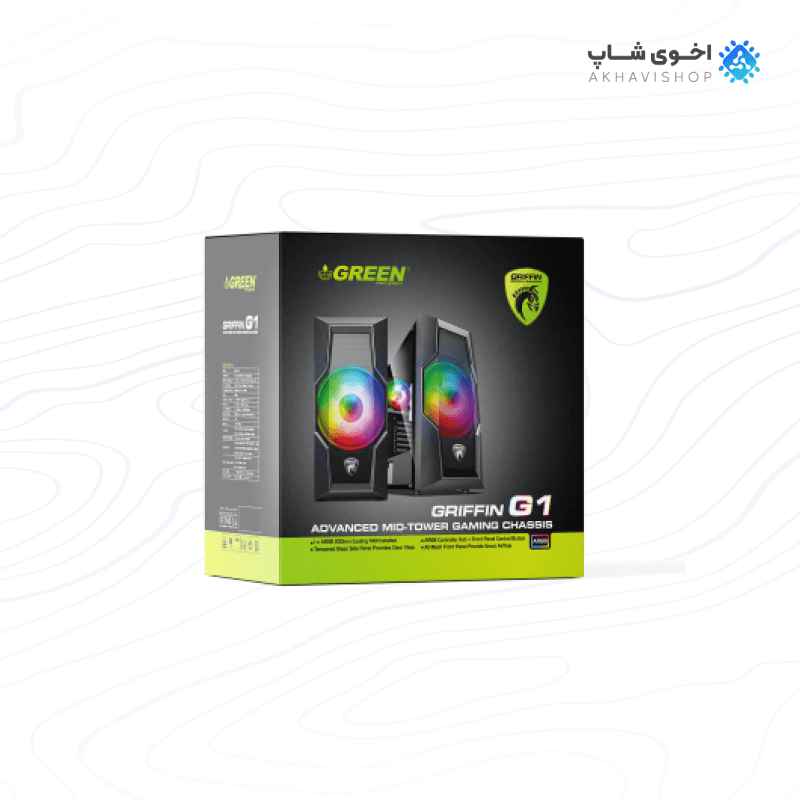 کیس گیمینگ گرین مدل G1 Griffin با فضای نصب گسترده و طراحی زیبا — تصویر ۵