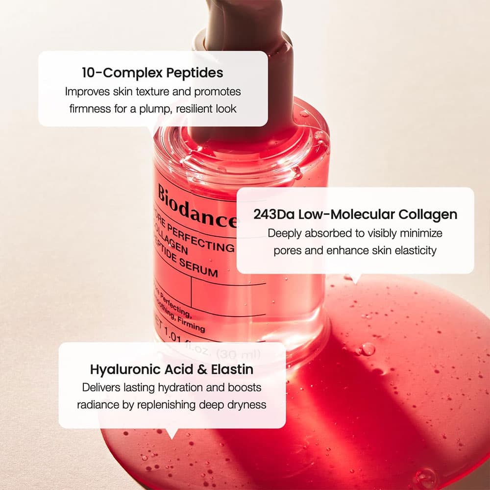 سرم کلاژن و پپتاید بایودنس ضد چروک و کنترل منافذ پوست Biodance Pore Perfecting Collagen Peptide Serum — تصویر ۴