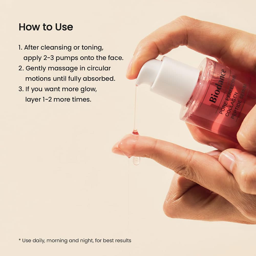 سرم کلاژن و پپتاید بایودنس ضد چروک و کنترل منافذ پوست Biodance Pore Perfecting Collagen Peptide Serum — تصویر ۸