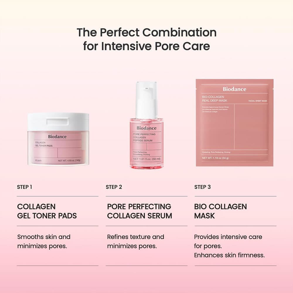 سرم کلاژن و پپتاید بایودنس ضد چروک و کنترل منافذ پوست Biodance Pore Perfecting Collagen Peptide Serum — تصویر ۹
