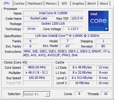 پردازنده مرکزی اینتل سری Rocket Lake مدل Core i9-11900K استوک — تصویر ۴