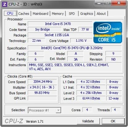 پردازنده مرکزی اینتل سری Ivy Bridge مدل CPU INTEL Core i5-3470 استوک — تصویر ۵