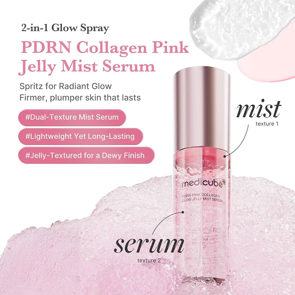 میست سرم ژلی PDRN و کلاژن مدی کیوب روشن کننده و جوانساز پوست Medicube PDRN Pink Collagen Glow Jelly Mist Serum — تصویر ۷