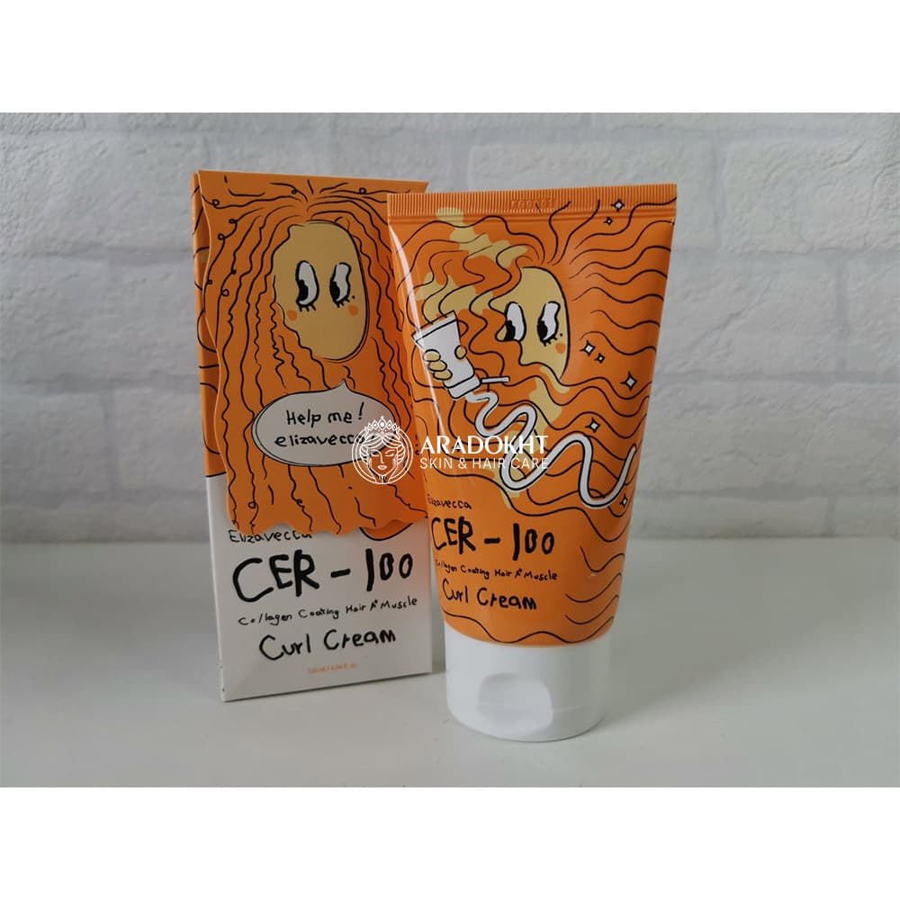کرم موی فر کلاژن الیزاوکا حجم دهنده، آبرسان و تغذیه مو Elizavecca CER-100 Collagen Coating Hair A+ Muscle Curl Cream — تصویر ۵
