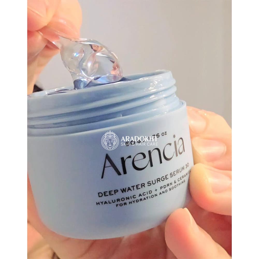 سرم هیالورونیک اسید PDRN و سراماید آرنسیا آبرسان عمقی و تسکین دهنده Arencia Deep Water Surge Serum — تصویر ۳