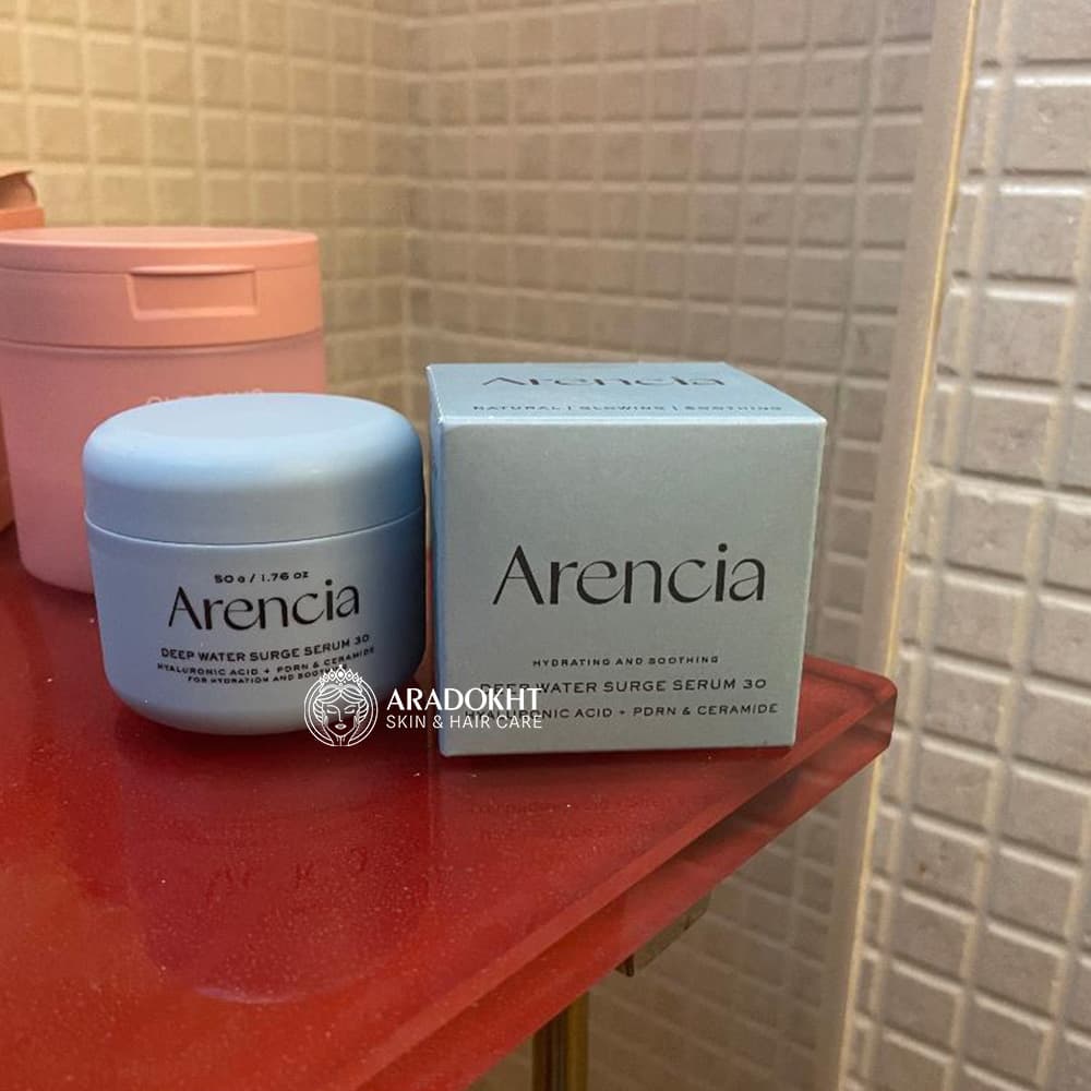 سرم هیالورونیک اسید PDRN و سراماید آرنسیا آبرسان عمقی و تسکین دهنده Arencia Deep Water Surge Serum — تصویر ۵