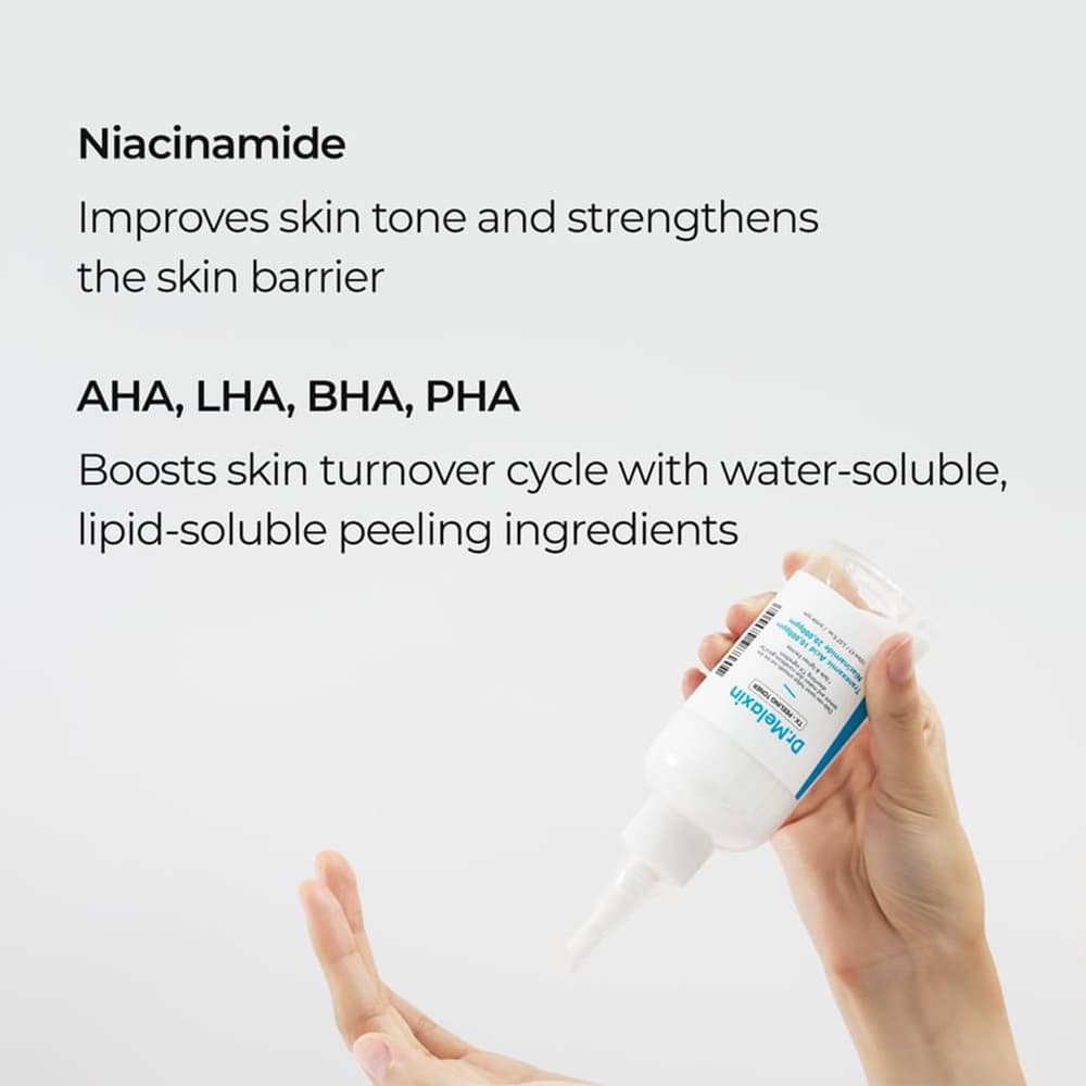 تونر پیلینگ و ترانگزامیک اسید دکتر ملاکسین لایه بردار و ضد لک قوی پوست Dr.Melaxin TX Peeling Toner — تصویر ۵