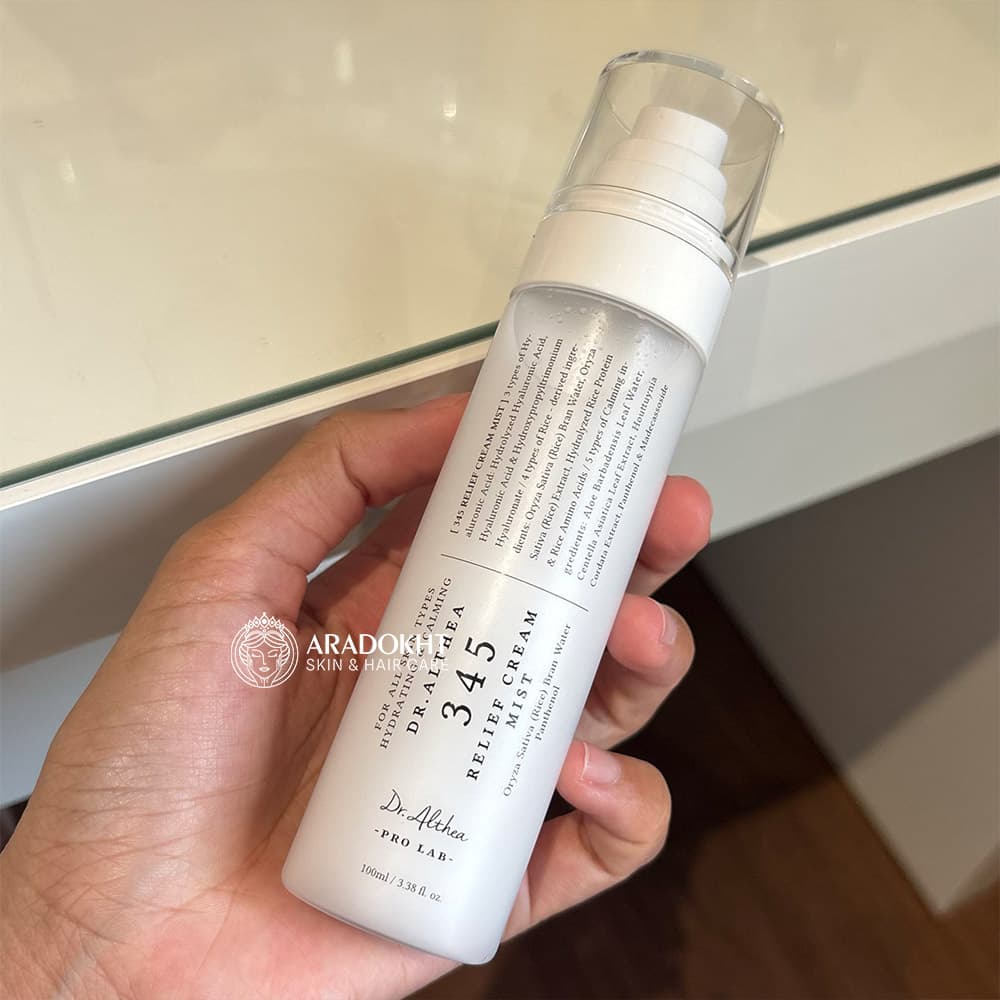 میست اسپری کرمی 345 دکتر التیا آبرسان، تسکین دهنده و ترمیم کننده پوست Dr. Althea 345 Relief Cream Mist — تصویر ۳