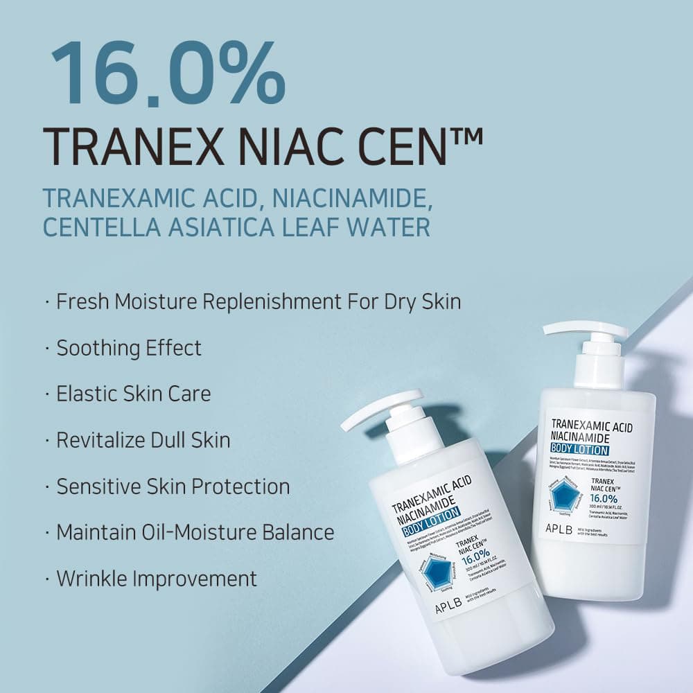 لوسیون بدن نیاسینامید و ترانگزامیک اسید APLB ضد لک و روشن کننده قوی پوست APLB Tranexamic Acid Niacinamide Body Lotion — تصویر ۴