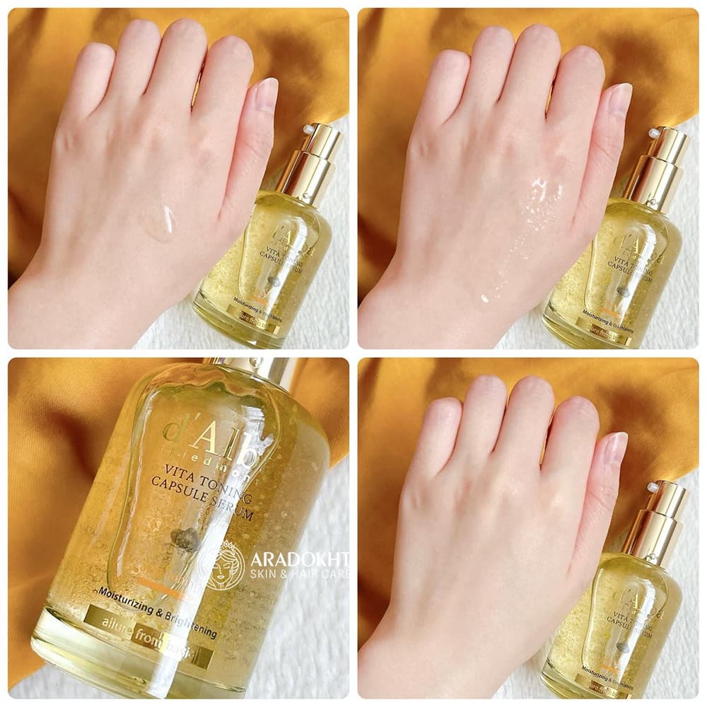 سرم کپسولی ویتا تونینگ د البا مرطوب کننده و روشن کننده پوست D’Alba Vita Toning Capsule Serum — تصویر ۶