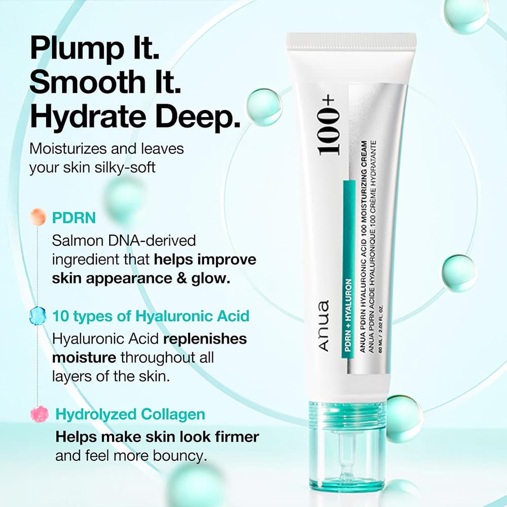کرم مرطوب کننده PDRN و هیالورونیک اسید آنوا ANUA PDRN Hyaluronic Acid 100 Moisturizing Cream — تصویر ۸