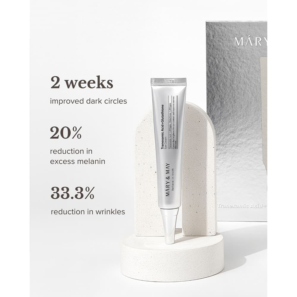 پک اختصاصی دور چشم ترانگزامیک اسید و گواشا مری اند می Mary &amp; May Glutathione Eye Cream Kit — تصویر ۵