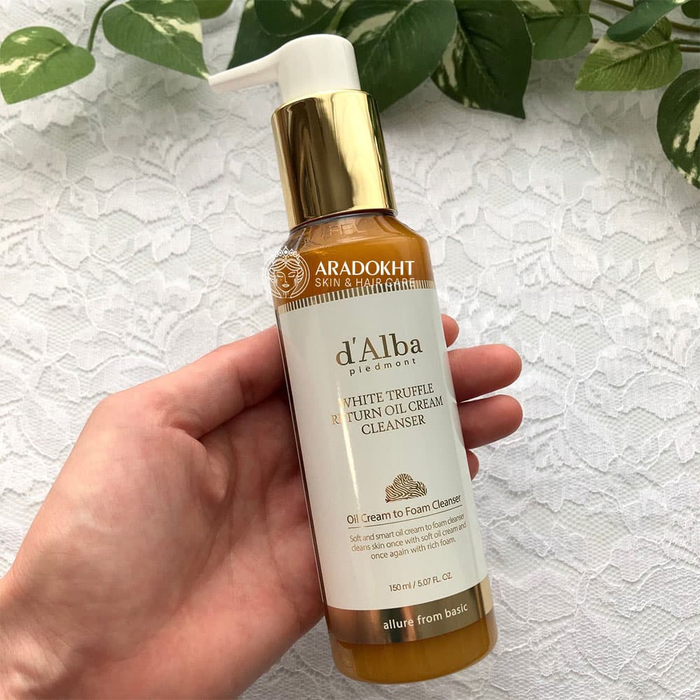 شوینده کرمی روغنی ترافل سفید د البا d’Alba White Truffle Return Oil Cream Cleanser — تصویر ۳
