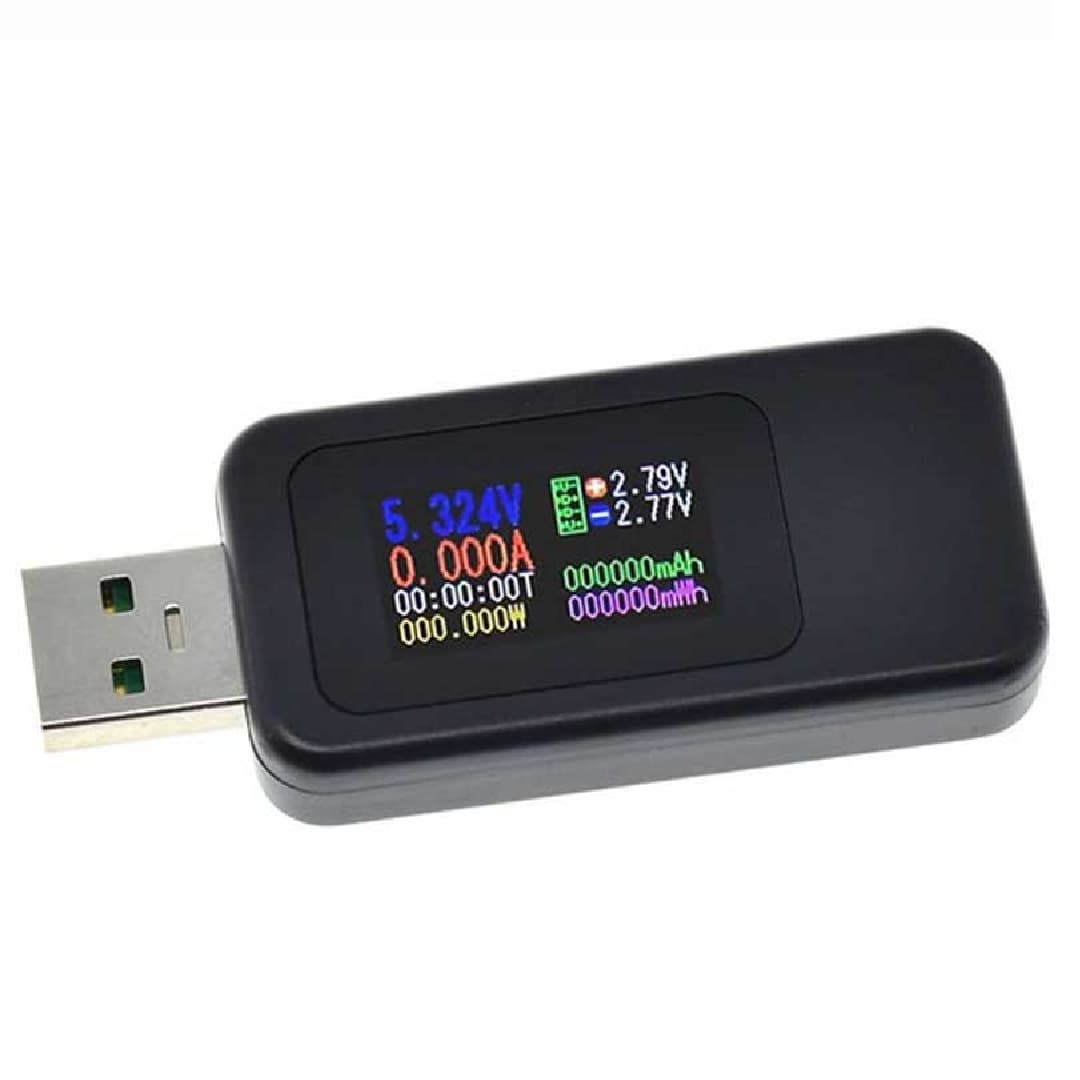تستر دیجیتال USB (ولتمتر – آمپرمتر – تایمر – دماسنج) — تصویر ۴