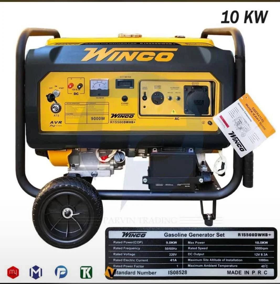 موتور برق بنزینی وینکو مدل R15500DWHB ظرفیت ۱۰ کیلووات ریموت استارت — تصویر ۴