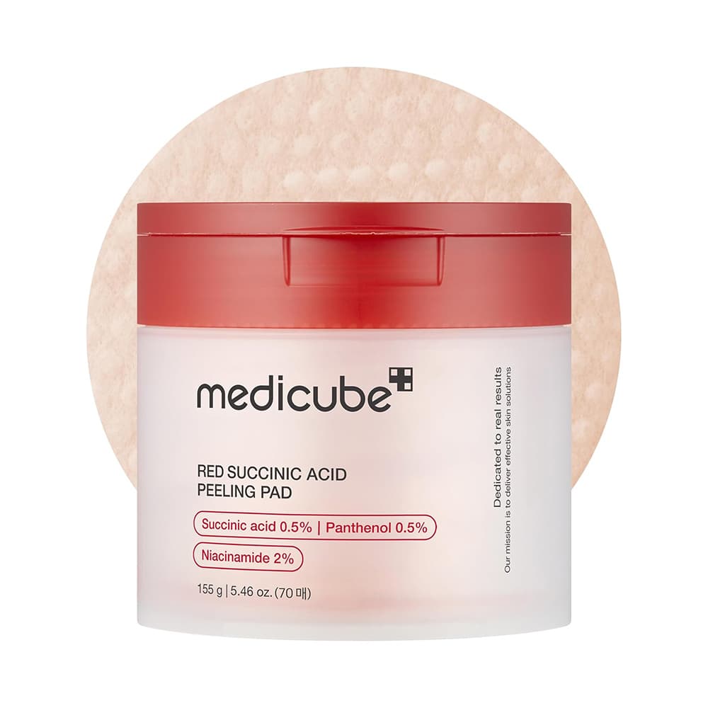 پد تونر ضد جوش و لایه بردار سوکسینیک اسید مدی کیوب Medicube Red Succinic Acid Peeling Pad