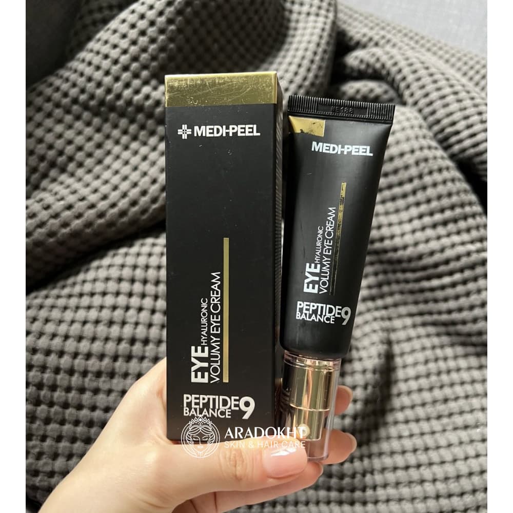 کرم دور چشم حجم دهنده و ضدچروک 9پپتاید و هیالورونیک مدی پیل Medi-Peel Peptide 9 Hyaluronic Volumy Eye Cream — تصویر ۳